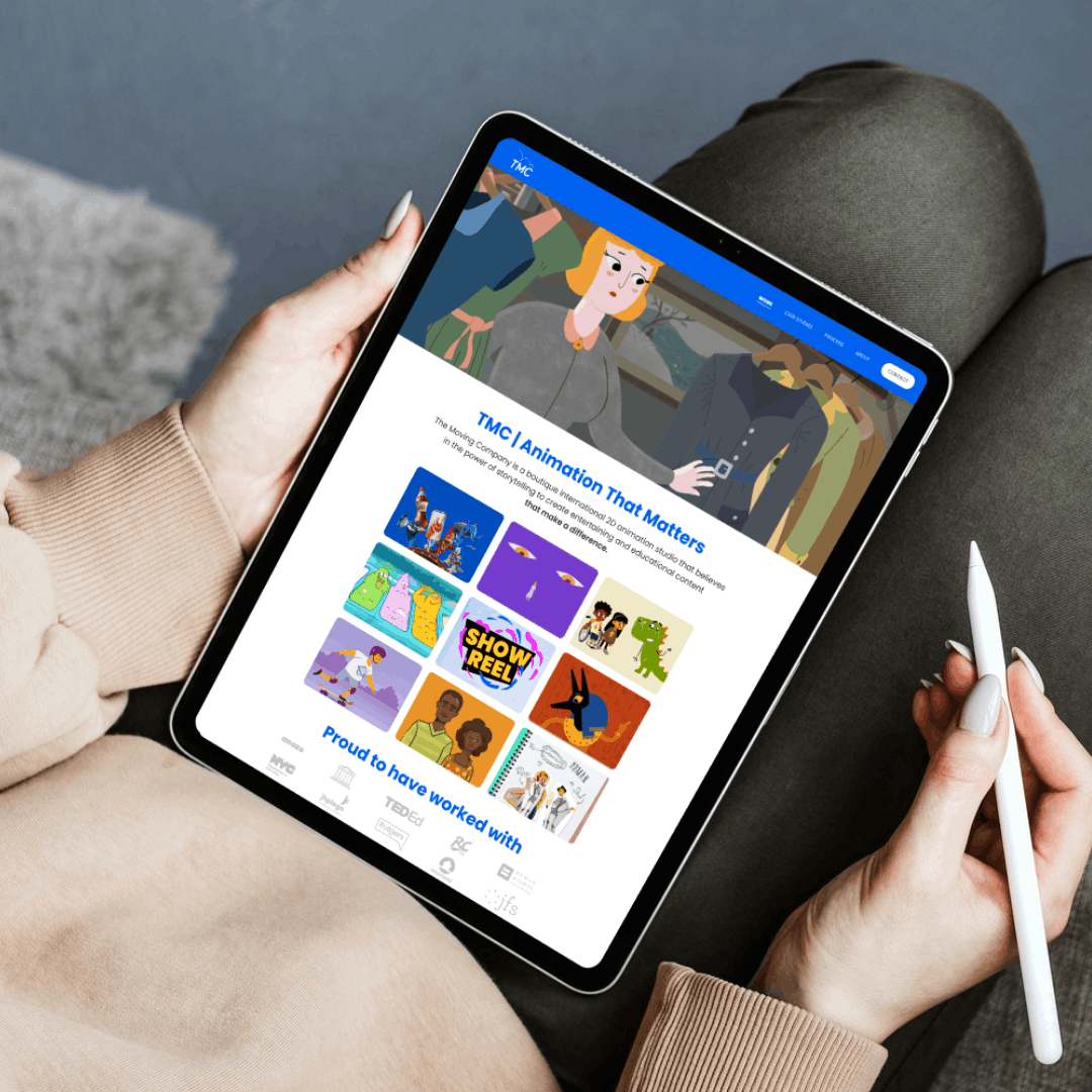 פיתוח אתר עבור: TMC חברת אנימציה | שיר בלום - יוצרת אתרים מתוך חיבור